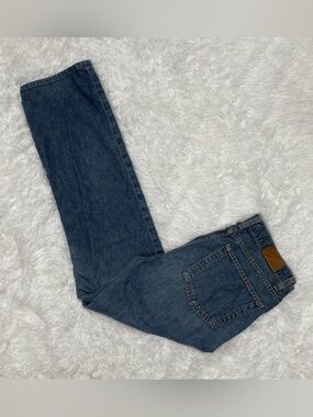 Vintage J.Crew Men’s Size 31x32 Button Fly Linen Blend Denim Jeans Straight USA